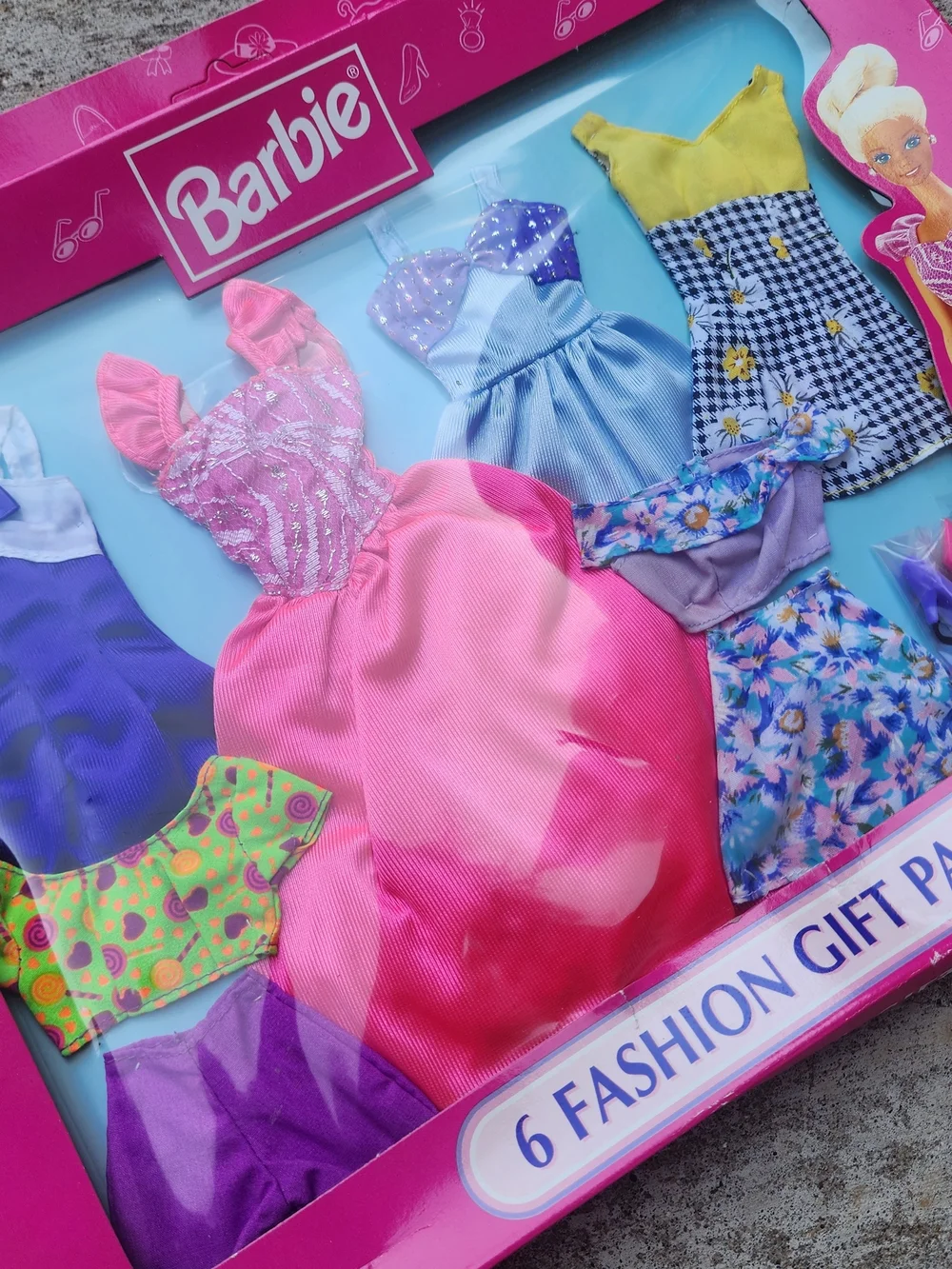 Vintage 1998 Barbie Mattel 6 Fashion Gift Pack Outfit Clothes SEALED/UNOPEDED